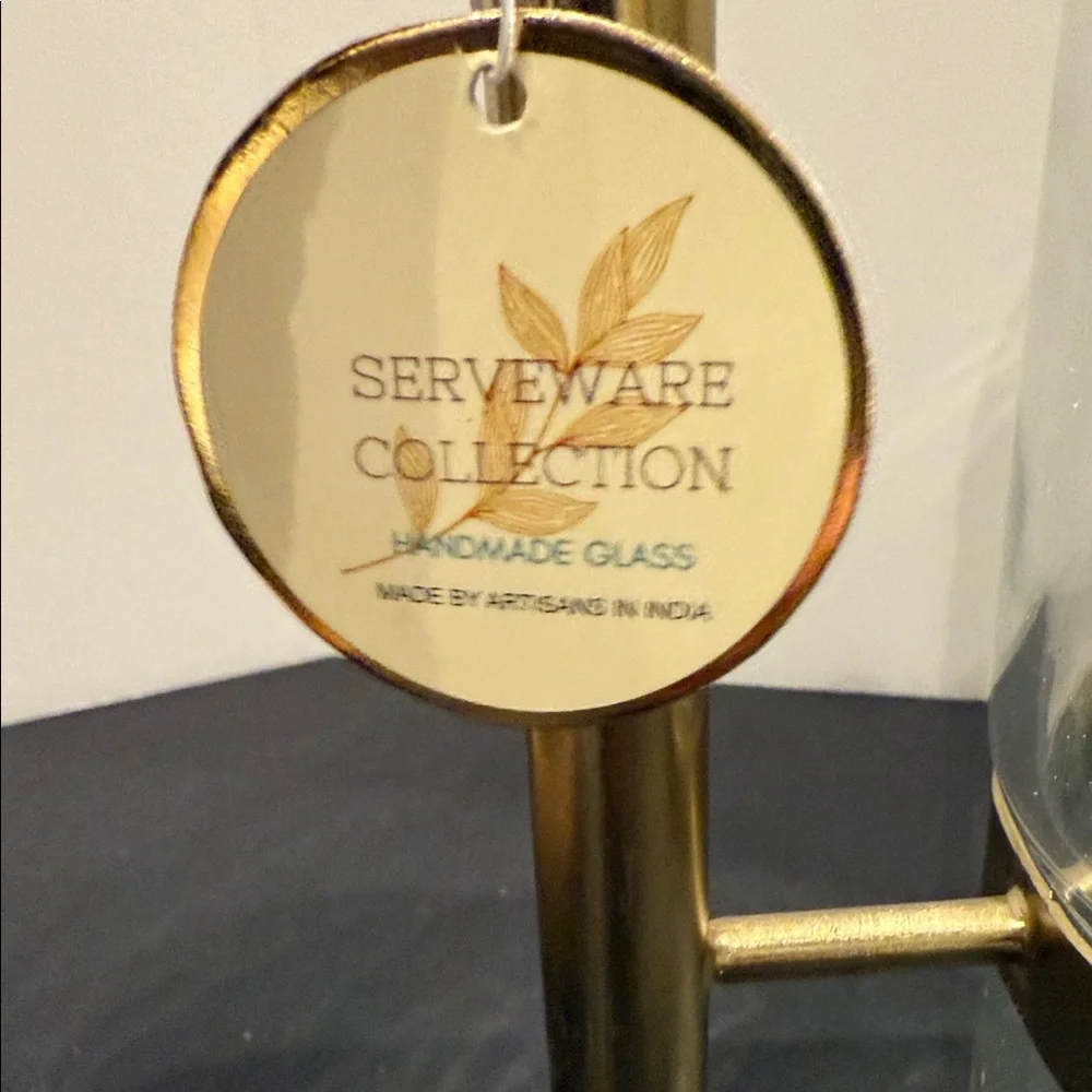 Hammered Serveware Collection Handmade Glass India Pitcher 8”- NEW with tags - Picture 8 of 10